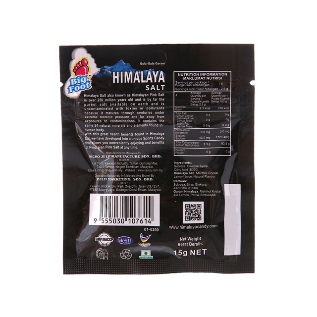 Kẹo chanh muối Himalaya hương vị hấp dẫn giúp bổ sung năng lượng