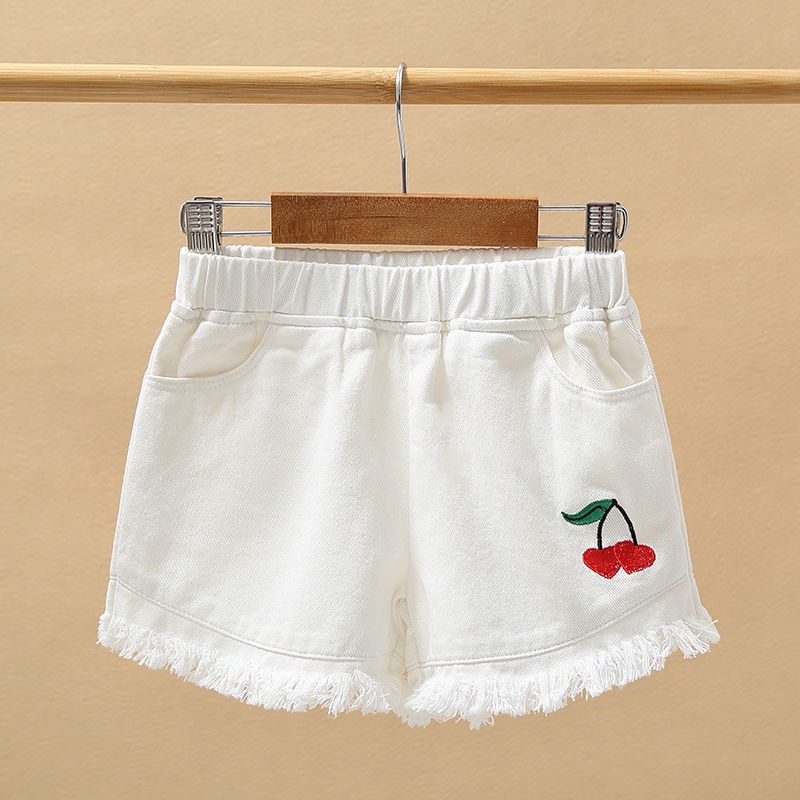 Quần Short Denim Mùa Hè Dáng Rộng Phong Cách Phương Tây Mới Cho Bé Gái