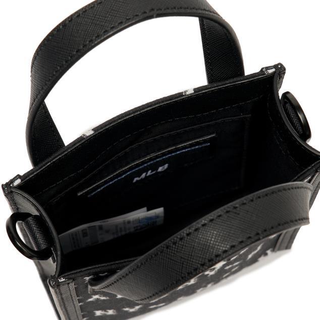 ✅  Túi MLB Monogram Diamond Jacquard Mobile Phone Cross Bag New York Yankees Black