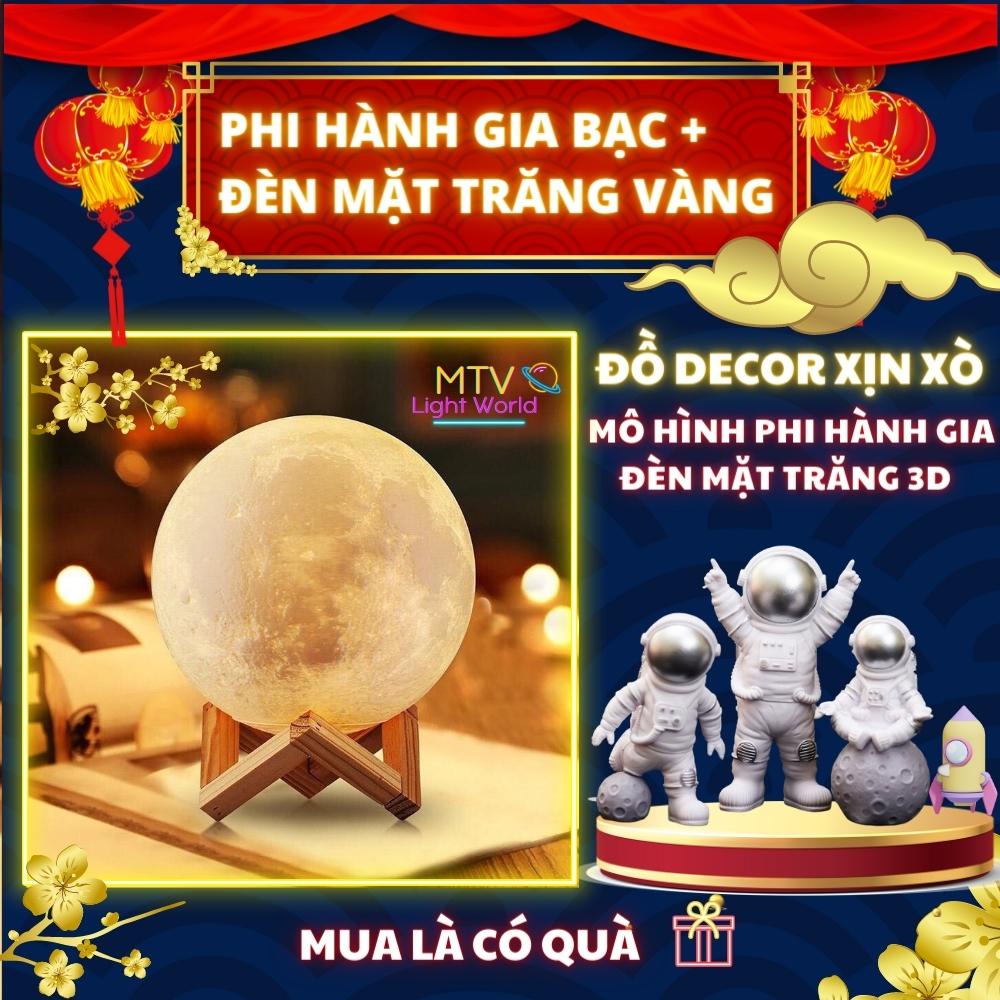 Mô hình phi hành gia - Đèn mặt trăng 3D trang trí phòng ngủ, decor bàn làm việc - MTV Store