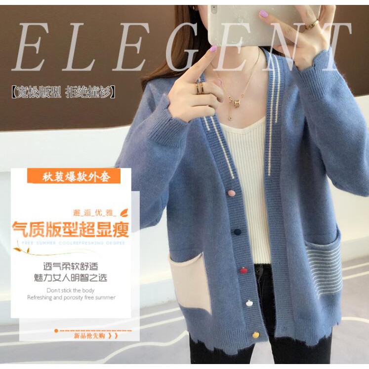 Áo Khoác Cardigan Dệt Kim Mỏng Cổ Chữ V Thời Trang Thu Đông Cho Nữ | BigBuy360 - bigbuy360.vn