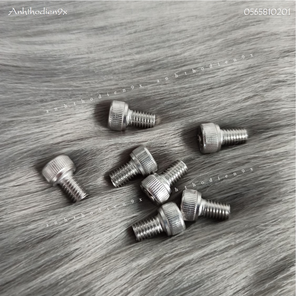 Bulong Lục Giác Inox M5x8mm Không Rỉ Chuyên Dùng Gắn Trợ Sáng Bi Cầu Mini