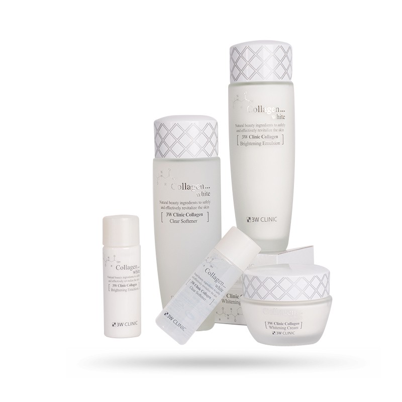 Set dưỡng trắng da 3w clinic collagen white skin care-