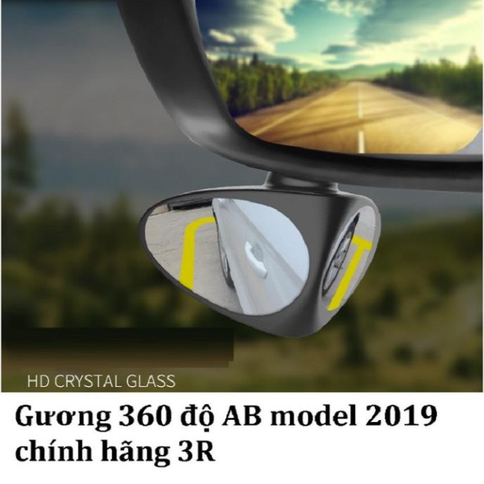 Bộ 2 Gương Cầu 3D Super view,Gương Mở Rộng Góc Nhìn Chiếu Cạnh lốp Xe ô tô xoay 360 độ, Quan Sát Cả 2 Bánh Xe