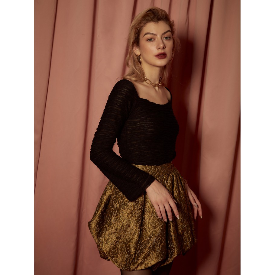 COCO SIN - Chân Váy Bí Màu Gold | BigBuy360 - bigbuy360.vn