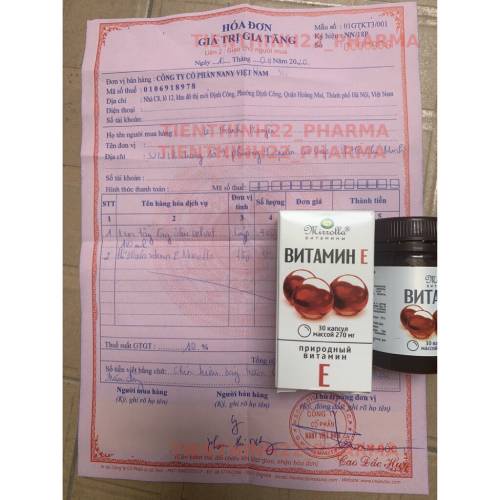 𝐕𝐢𝐭𝐚𝐦𝐢𝐧 𝐄 đỏ của Nga Giúp đẹp da và chống lão hoá Hộp 30 viên -Tặng xà phòng trắng da Thái lan