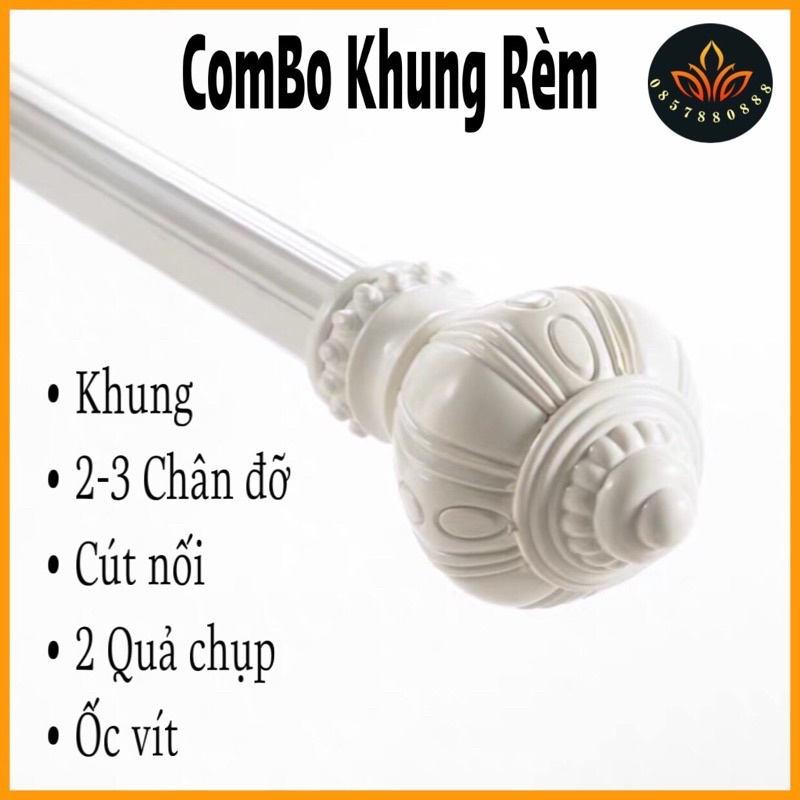 [SIÊU GIẢM GIÁ] Thanh treo rèm Phi 32 LOẠI 1 , khung rèm đầy đủ phụ kiện