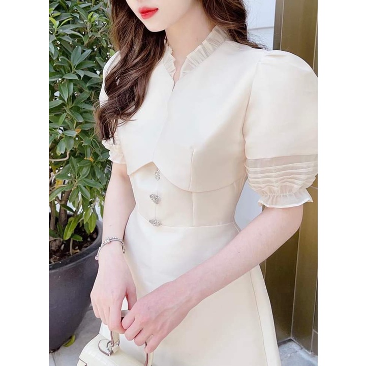 Đầm dự tiệc sang chảnh Tafta cao cấp - HOMI SHOP - Váy thiết kế đủ size tôn dáng chất bền đẹp, chuẩn form - ẢNH THẬT