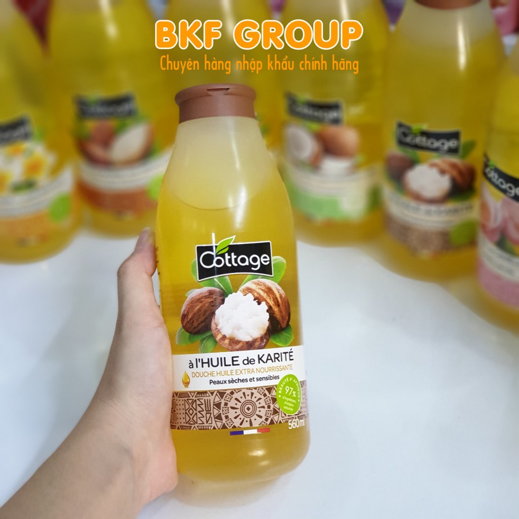 COTTAGE Karite - Sữa tắm dưỡng da 560ml Nhập Pháp