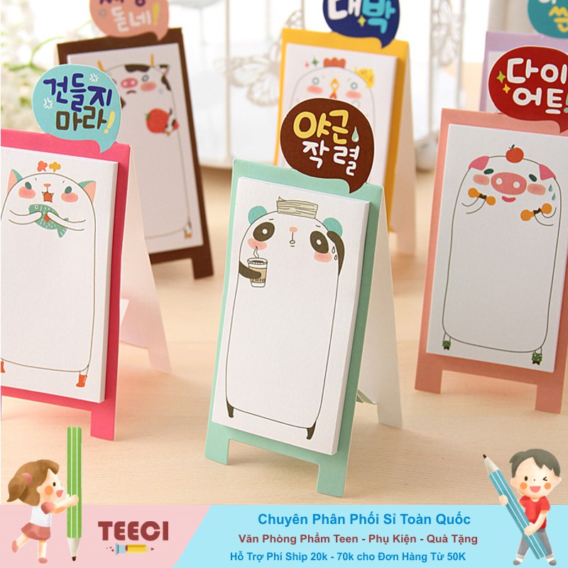 Sticker Hình Dán Giấy Note Hình Thú Cưng Hàn Quốc Dán Trang Trí Sổ Tay Nhật Ký Điện Thoại D059