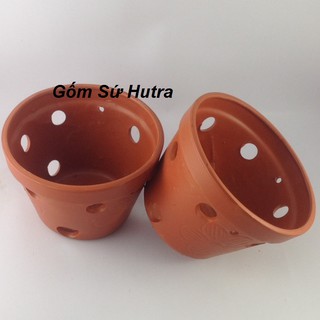 Chậu Đất Nung Dáng Cao Nhỏ Xinh Trồng Lan - Gốm Sứ Hutra