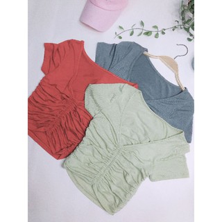 Áo croptop rút dây ảnh thật kèm video
