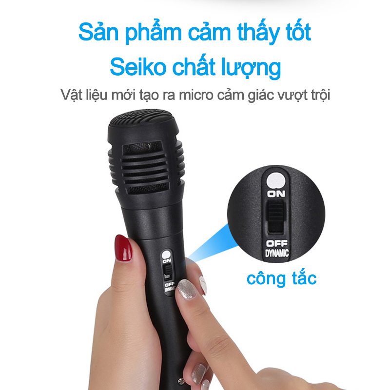 Micro đa năng / Micro Karaoke cho loa kéo Daile / Aige / Zansong V12 (đen) [HT10003]