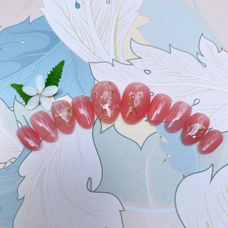 [Nail Box] móng úp thiết kế thạch trong ẩn hoa