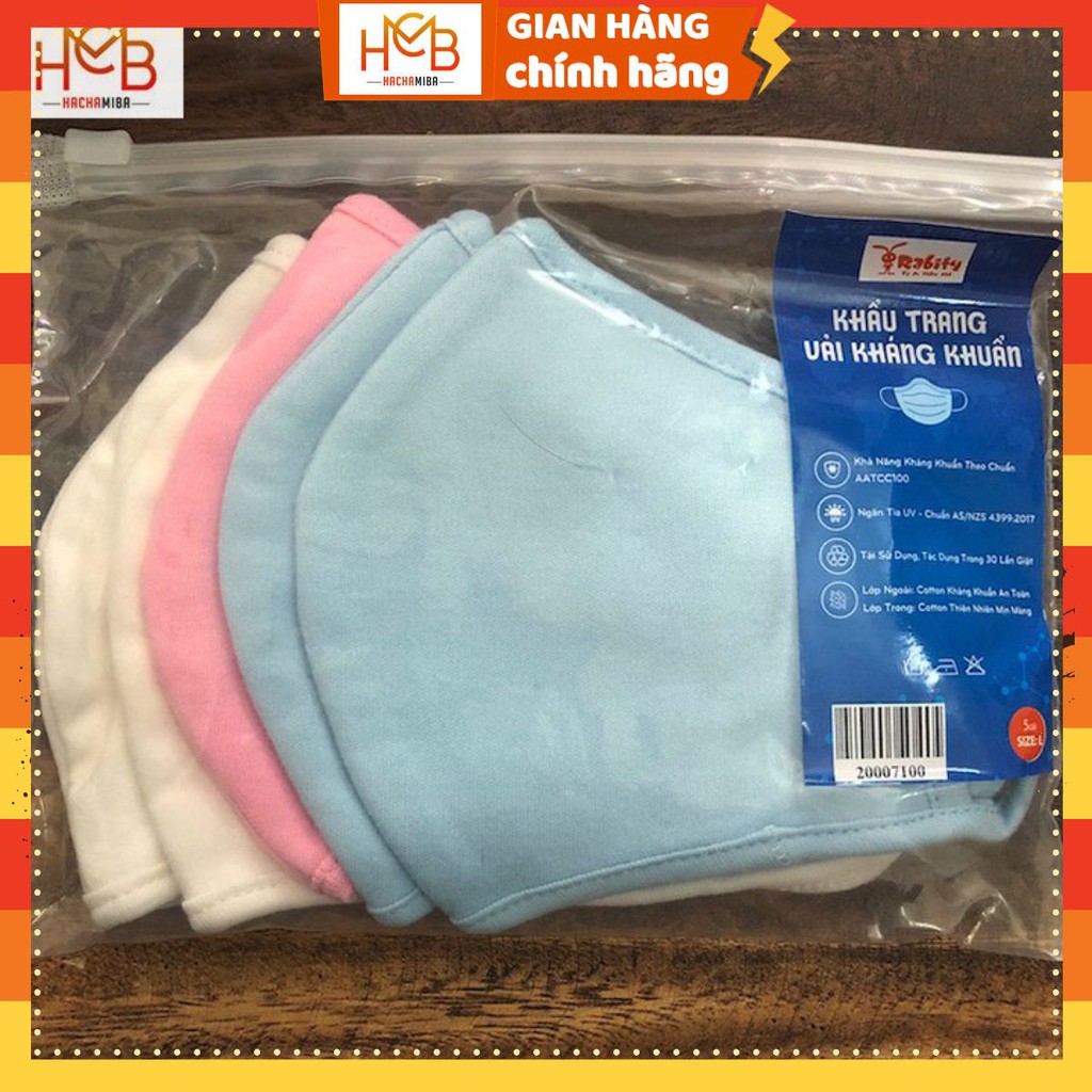 [Mã FARSST20K giảm 10K đơn 20K] (Gói 5 Cái) Khẩu Trang Vải Kháng Khuẩn Cao Cấp
