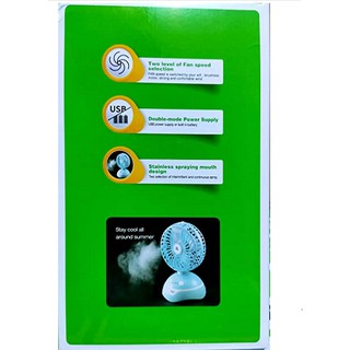 QUẠT SẠC PHUN SƯƠNG DP 7623 SIÊU MÁT USB