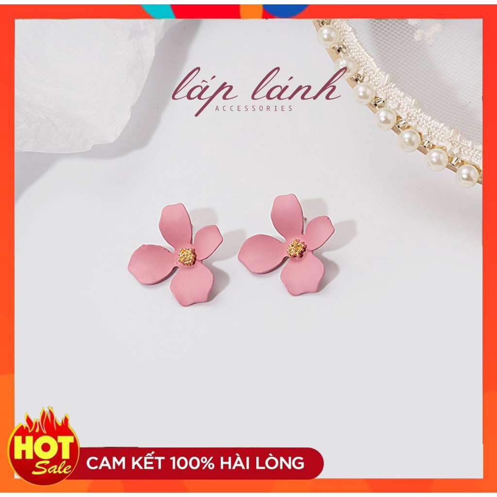 [HOT] BÔNG TAI KHUYÊN TAI HÌNH HOA 4 CÁNH ĐỦ MÀU PHONG CÁCH THỜI TRANG CÁ TÍNH NỔI BẬT222BT084