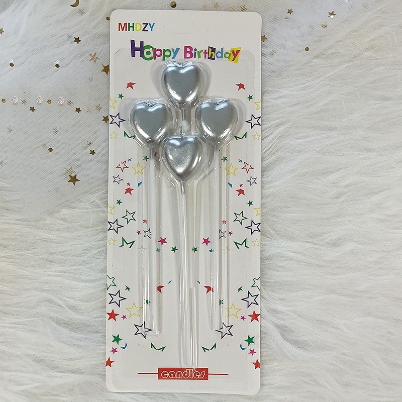 Nến 4 cây tim,sao mạ