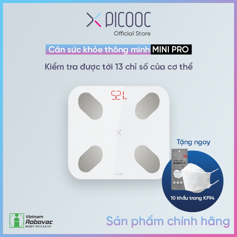 Cân Cức Khỏe Thông Minh PICOOC Mini Pro - Phiên Bản Quốc Tế- APP TIẾNG VIỆT - Bảo Hành 12 tháng