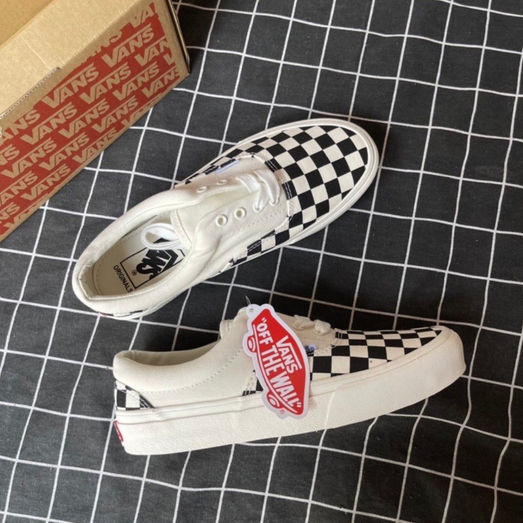 Giày Vans caro lười buộc dây, vans old siêu xinh full box, bill | BigBuy360 - bigbuy360.vn