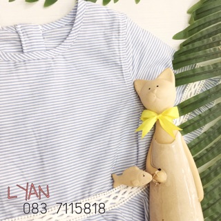 Váy thô kẻ xanh