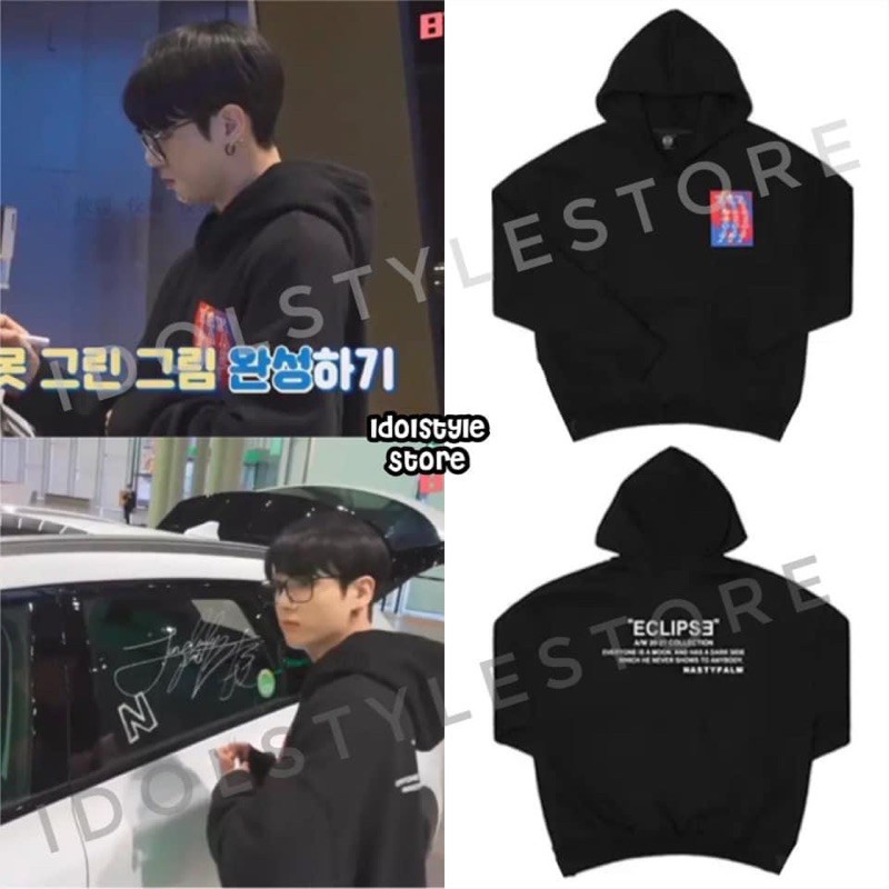 (Quà tặng kèm card BTS) áo hoodie nỉ mũ như Jungkook bts