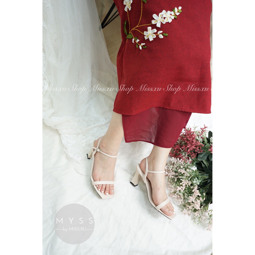 Giày sandal nữ quai ngang 7cm thời trang MYSS - SD95