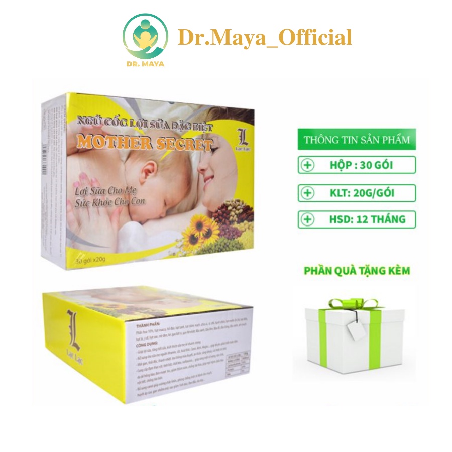 Ngũ cốc lợi sữa lạc lạc Dr.Maya 1 hộp 30 gói 600g Chính hãng Dr.Maya