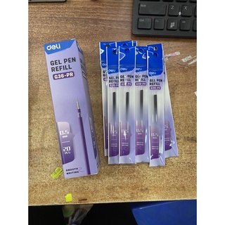   SIÊU RẺ- THAY ĐƯỢC CÁC LOẠI BÚT THIÊN LONG DELI...  Hộp 20 Ruột bút gel Deli G36-PR nét 0.5mm dài 13cm 