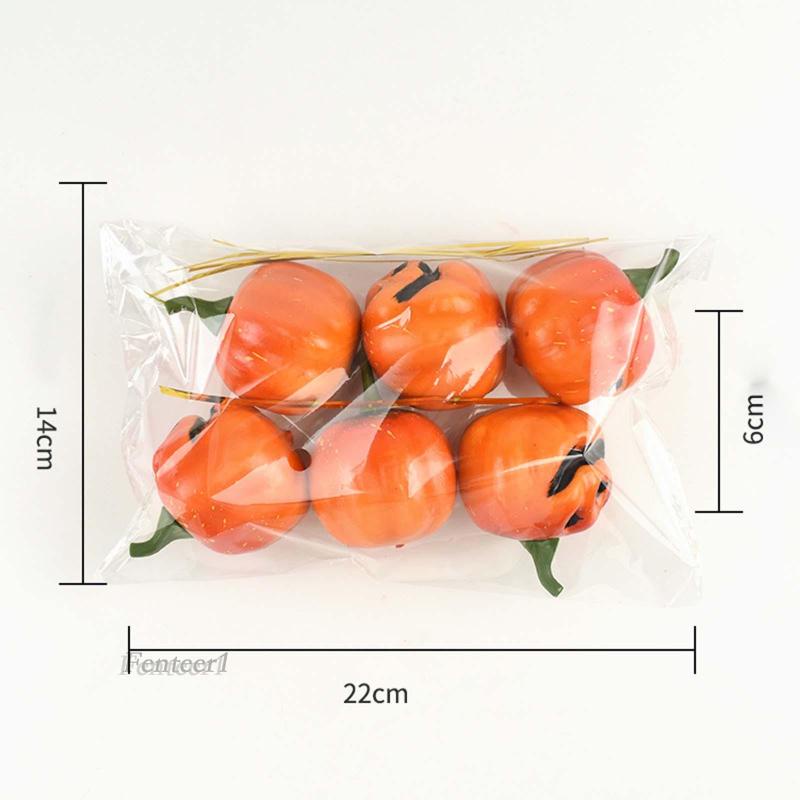 1 [Fenteer] Set 6 Quả Bí Ngô Nhân Tạo Trang Trí Halloween