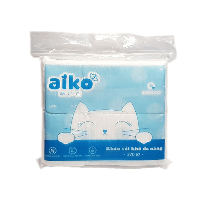 Khăn khô đa năng Aiko  mềm mại, êm ái, thấm hút nhanh, an toàn cho bé - Mami & Babi
