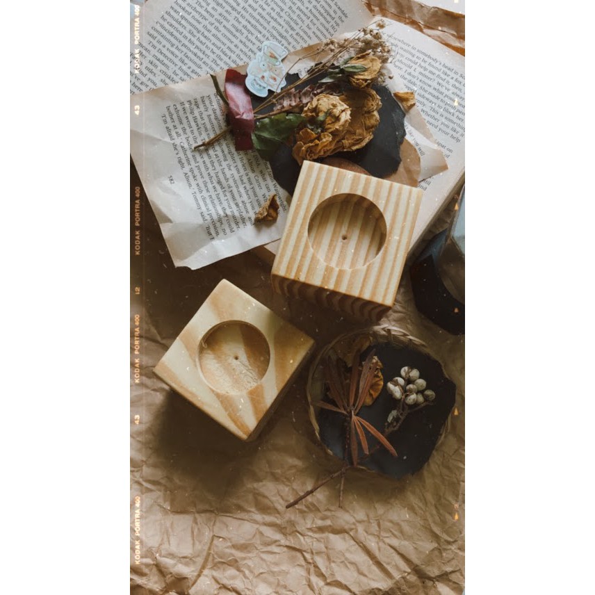 Khay gỗ đựng muối khuếch tán tinh dầu