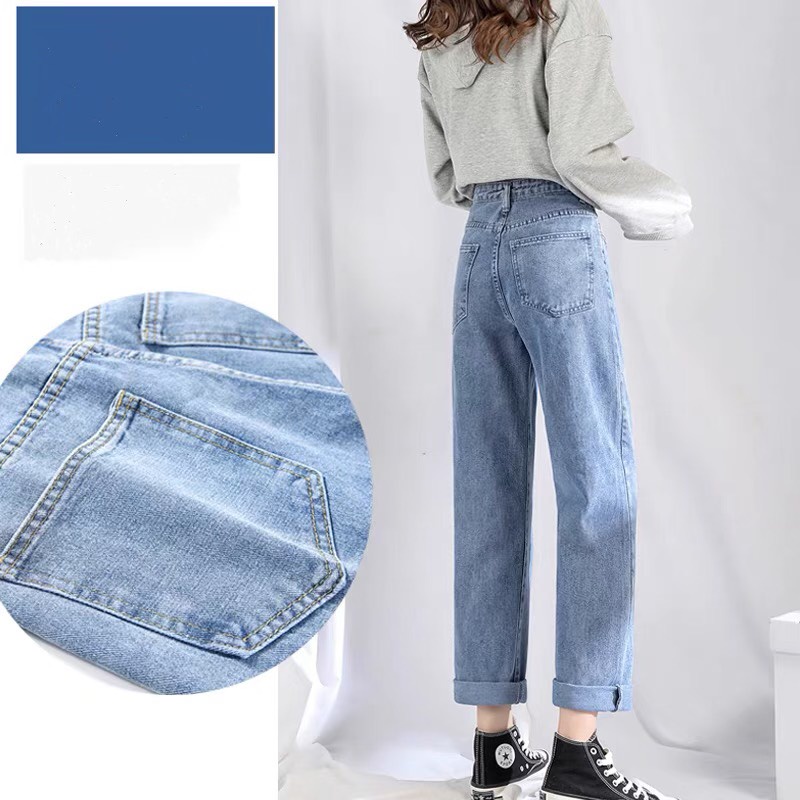 Quần jeans nữ ống rộng, quan bò baggy nữ ống suông, rộng TX-01+ TRD01 hot trend 2021