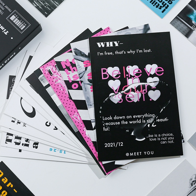 Set 30 Tấm Thẻ Bưu Thiếp Tự Nhiên Sáng Tạo Phong Cách Hàn Quốc Dành Cho Học Sinh