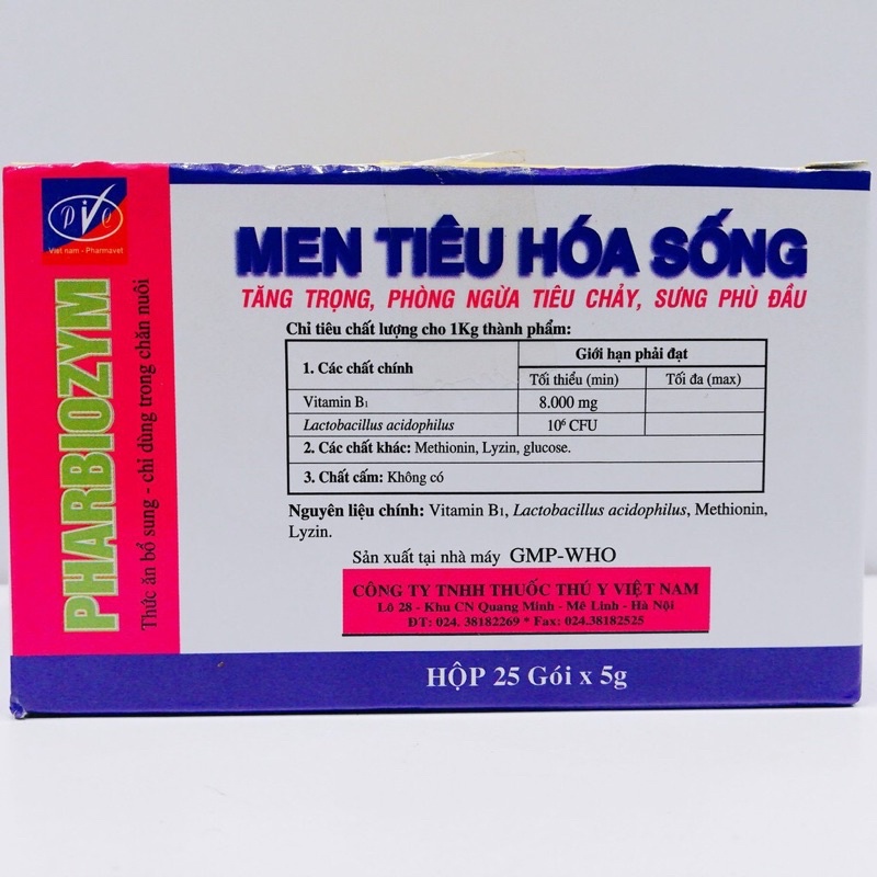 Men tiêu hoá sống pharbiozym cho chó mèo