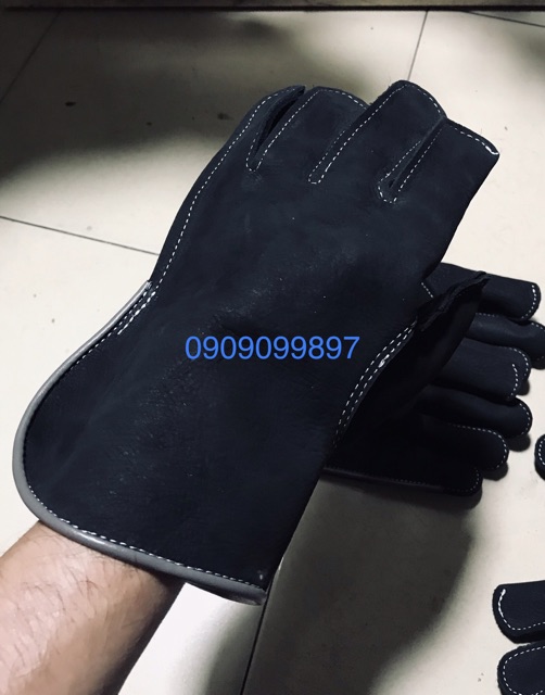 Găng tay da bò cao cấp 1 lớp 25cm
