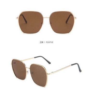 Kính mát gọng vuông không viền phong cách Âu Mỹ thời trang cho nữ