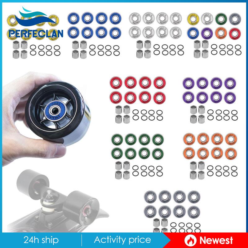 Bộ 8 Vòng Bi Ván Trượt ABEC 11 608 2RS Có Vòng Đệm Chuyên Dụng