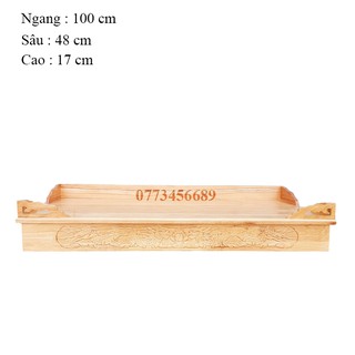 Bàn thờ treo tường gỗ Xoan Đào ngang 1 mét trạm rồng