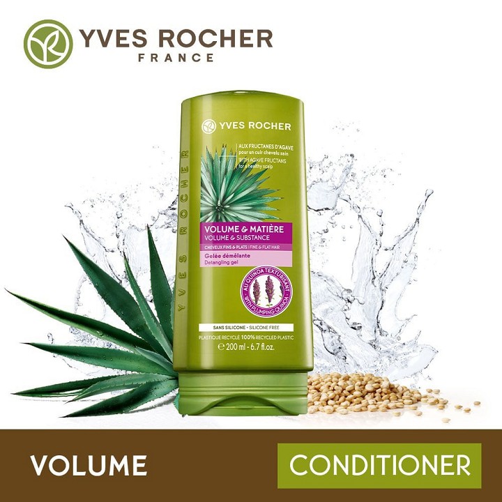 [CHÍNH HÃNG] Dầu Xả Làm Phồng Tóc Yves Rocher Volume and Substance Detangling Gel Conditioner 200ml