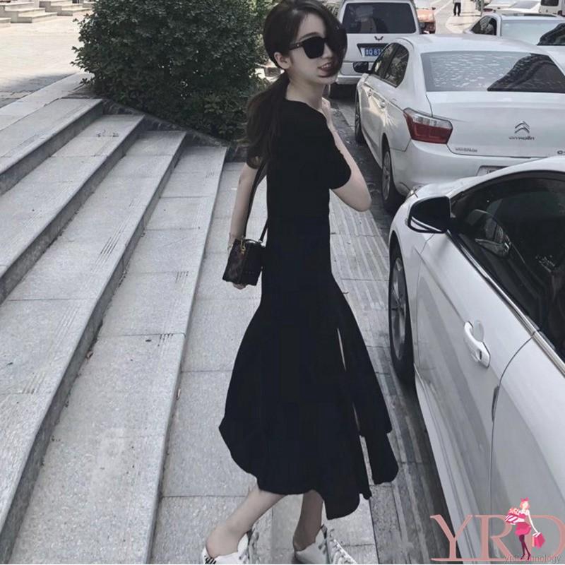 Đầm bút chì lưng cao xẻ tà phong cách vintage quyến rũ | BigBuy360 - bigbuy360.vn