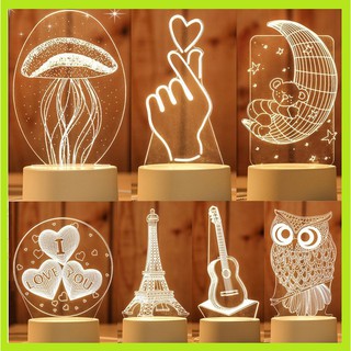Đèn ngủ 3d, đèn led trang trí 3d
