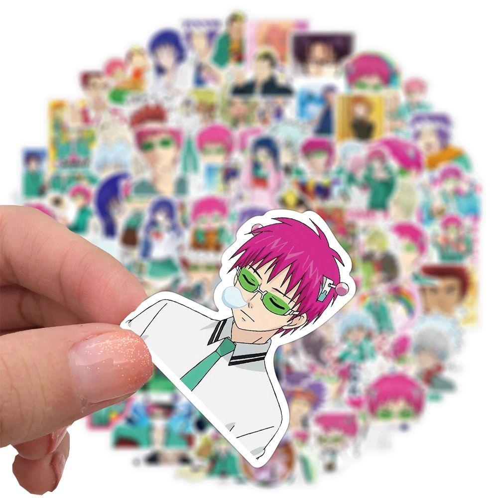 Nhãn Dán Trang Trí Điện Thoại / Ván Trượt Họa Tiết Graffiti Cuộc Sống Saiki K Dễ Thương