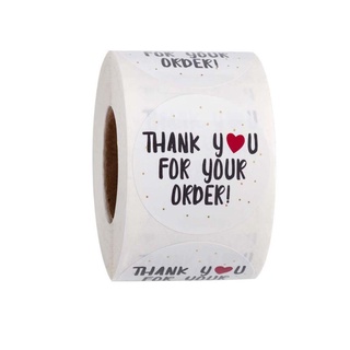 Cuộn 500 nhãn dán tròn in chữ thank you for your order