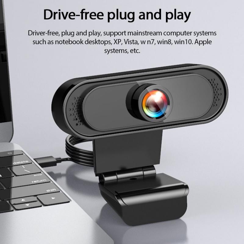 Webcam USB 2.0 Full HD 1080p Chất Lượng Cao Hỗ Trợ Đa Dụng Cho Máy Tính