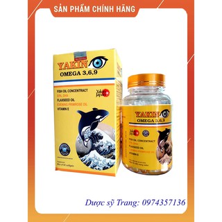 OMEGA 3,6,9 sáng mắt, đẹp da, tốt cho tim mạch, huyết áp và mỡ máu. lọ 60 viên