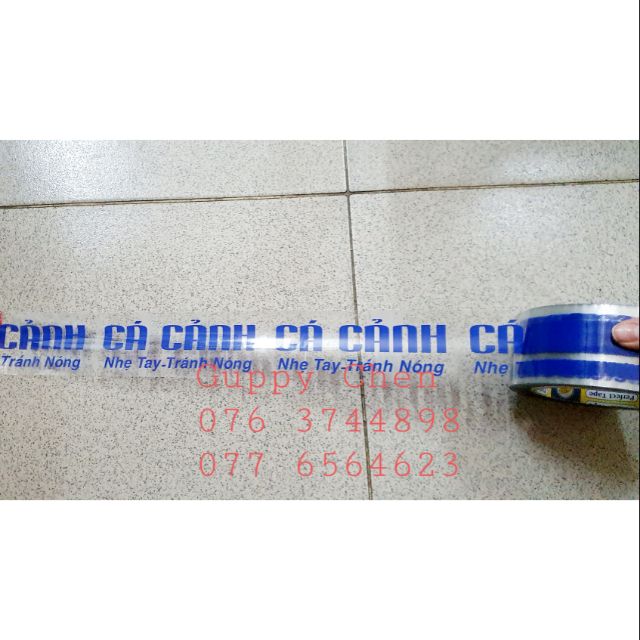 Băng keo in chữ cá cảnh chuyên dùng để ship cá