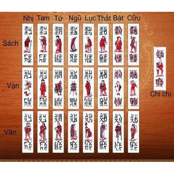 Cây 10 Bộ Bài Chắn Các Màu Gáy Cao Cấp