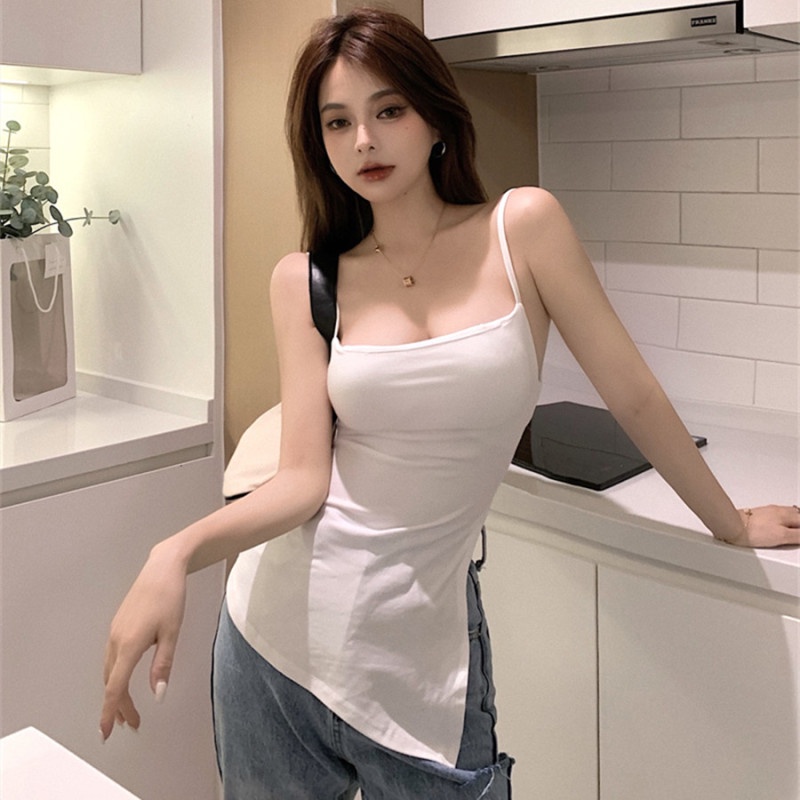 Áo Tank Top Màu Sắc Đơn Giản Thiết Kế Xẻ Tà Quyến Rũ
