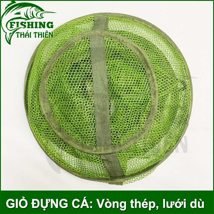 Giỏ đựng cá chất liệu dù bền bỉ gấp gọn tiện lợi